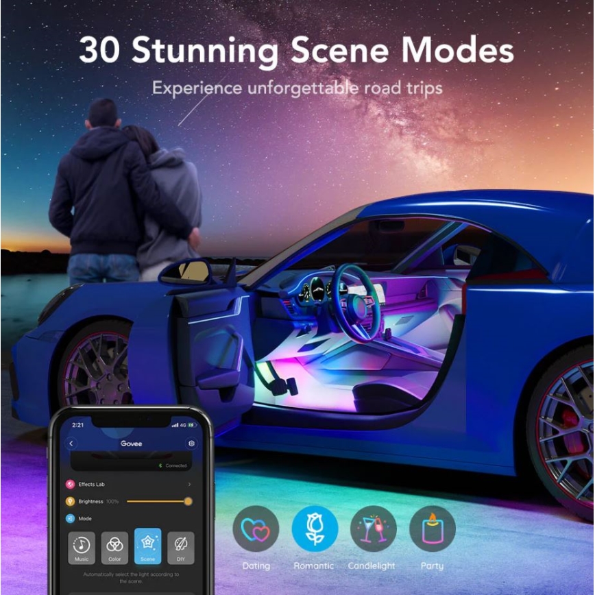 Govee - Smart LED car strips - RGBIC