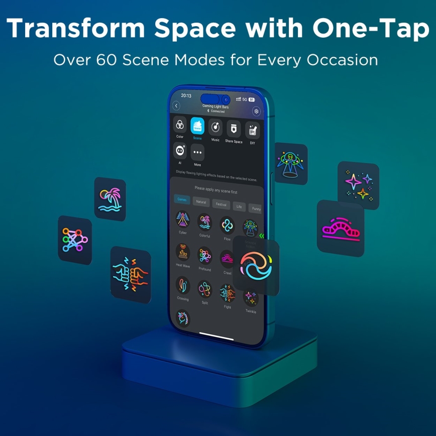 Govee - Smart RGBIC Gaming Pro Light Panels with Matter and Wi-Fi