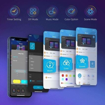 Govee - Wi-Fi RGB Smart LED strip 15m + remote control