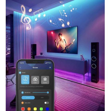 Govee - Wi-Fi RGB Smart LED strip 15m + remote control