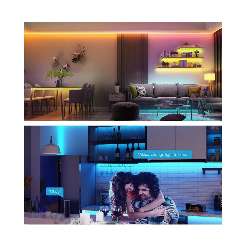 Govee - Wi-Fi RGB Smart LED strip 15m + remote control