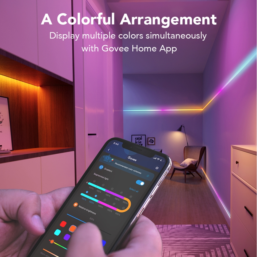 Govee - Wi-Fi RGBIC Smart PRO LED strip 3m - extra durable