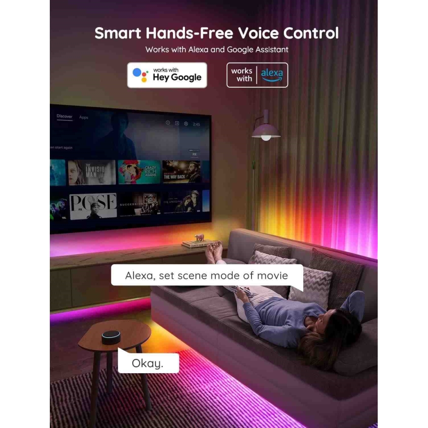 Govee - Wi-Fi RGBIC Smart PRO LED strip 5m - extra durable