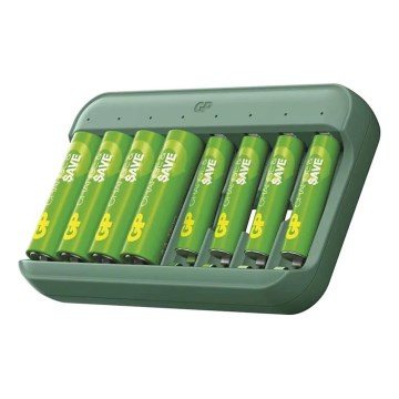 GP Charge & save Battery Charger for 4×AA/AAA (1300 mAh / 650 mAh) 5V