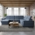 GRANADA Blue U-shaped convertible sofa bed with reversible corner and storage