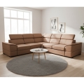 GRANADA Reversible Corner Sofa Bed with Storage, Brown