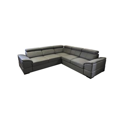 Universal corner sofa bed with storage GRANADA, dark gray