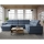 GRANADA U-shaped convertible sofa bed with reversible corner and storage, blue