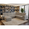 GRANADA U-shaped convertible sofa with reversible corner and storage, light grey