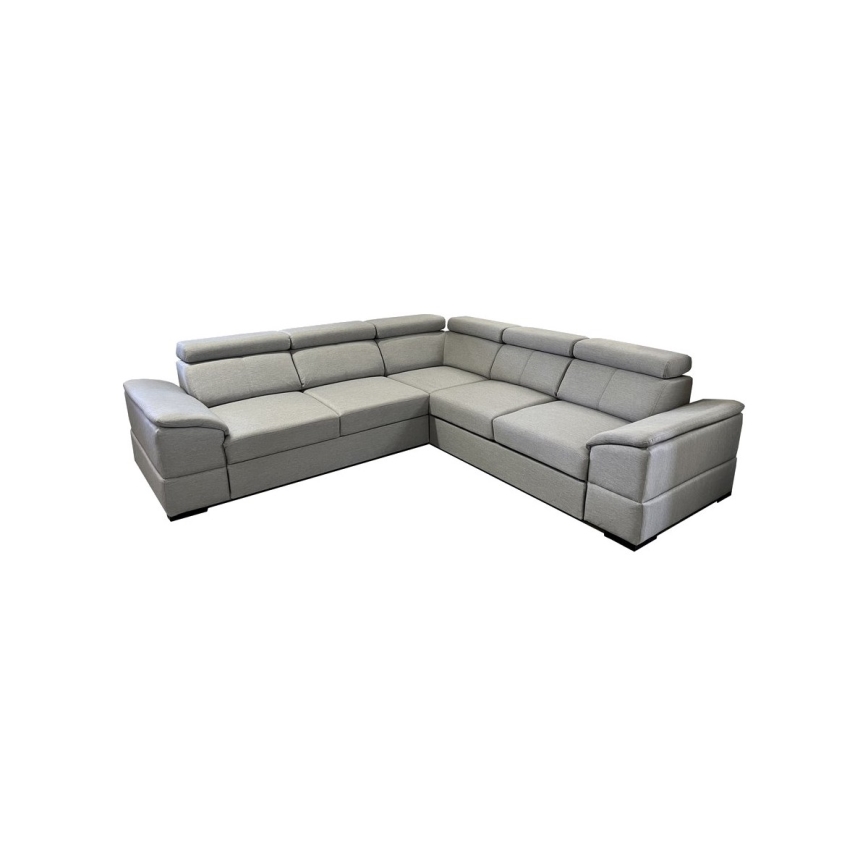 GRANADA Reversible Corner Sofa Bed with Storage — Gray