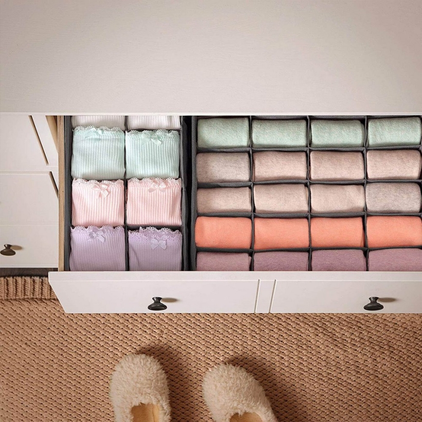 GRANT Drawer Organizer for Clothing, Grey