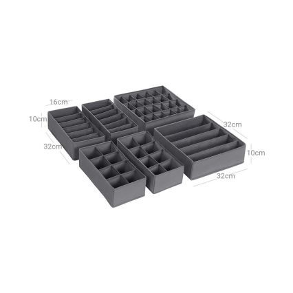 GRANT Drawer Organizer for Clothing, Grey
