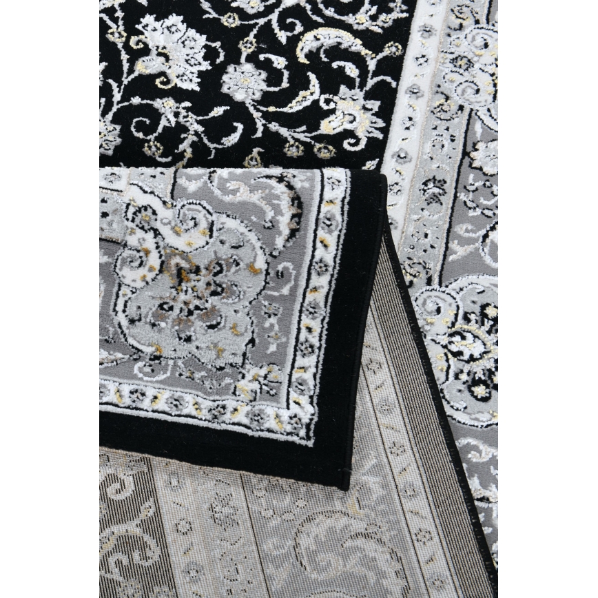 GRECE Oriental Rug 120x170 cm 2150 g/m2 Black/Silver