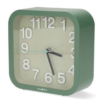 Green Analog Alarm Clock, 1xAA