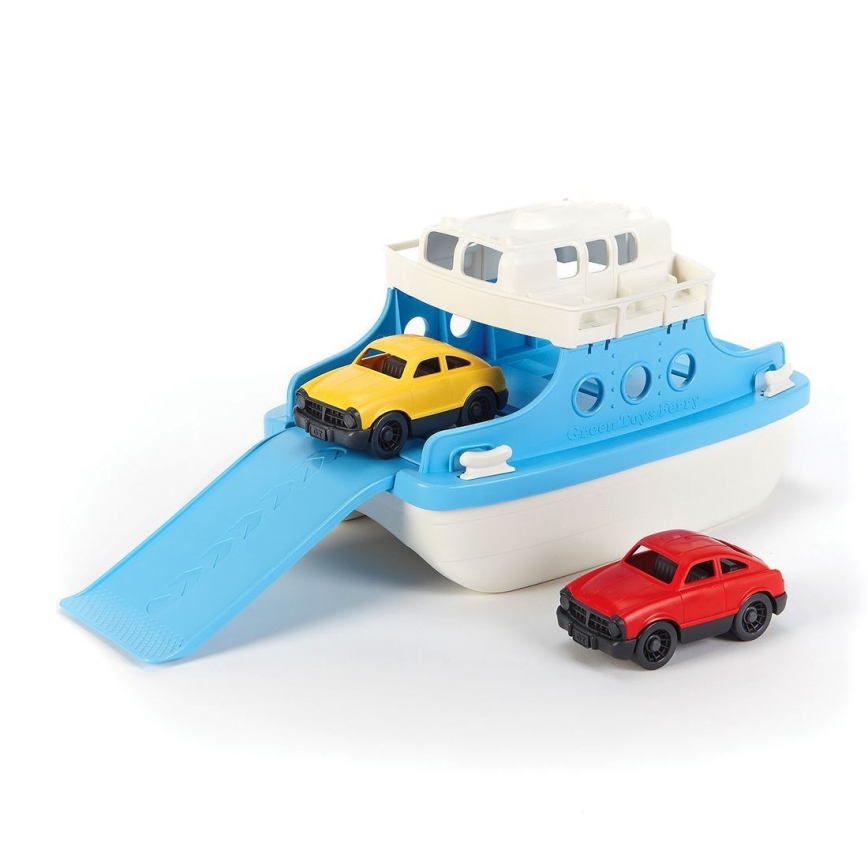 Green Toys - Ferry with cars white/blue