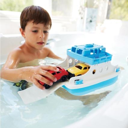 Green Toys - Ferry with cars white/blue