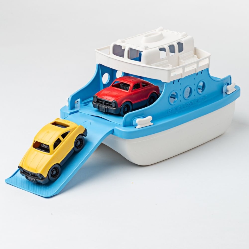 Green Toys - Ferry with cars white/blue
