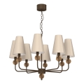 GRENADA chain-hung chandelier 8xE14/15W/230V, beige