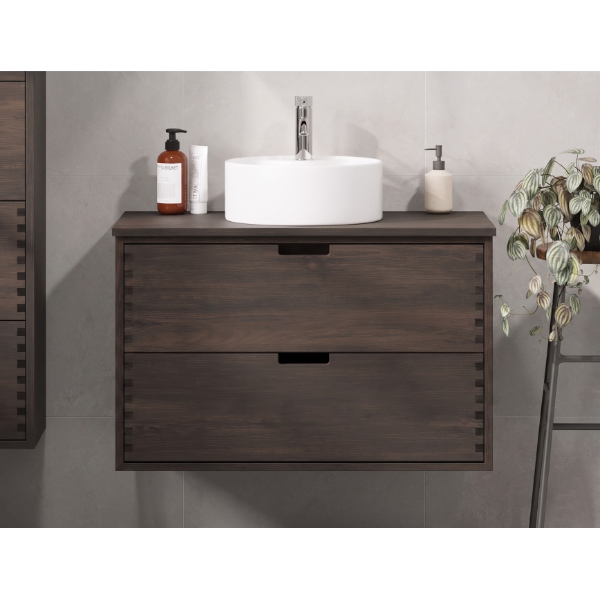 GRIBSKOV 100 cm Bathroom Vanity Unit, Brown/Oak