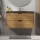 GRIBSKOV 100 cm bathroom vanity with basin, beige/oak/black