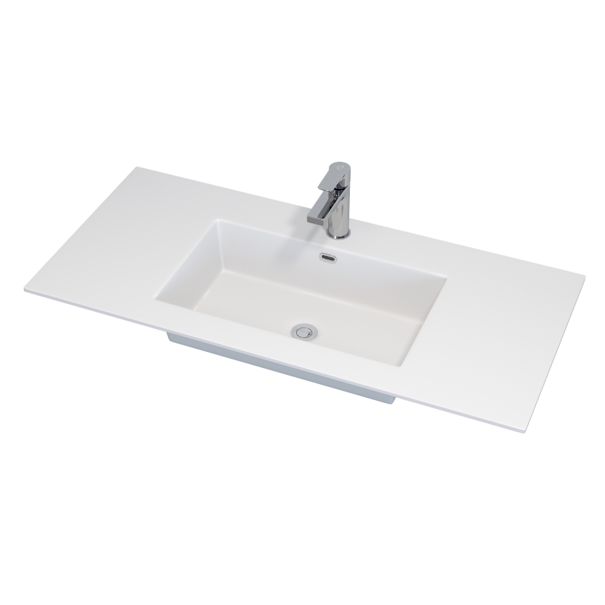 GRIBSKOV 100 cm bathroom vanity with basin beige/oak/white