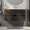 GRIBSKOV 100 cm Bathroom Vanity with Basin — Brown/Oak/White