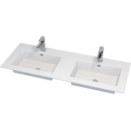 GRIBSKOV 120 cm Bathroom Vanity Unit with Basin, Beige/Oak/White