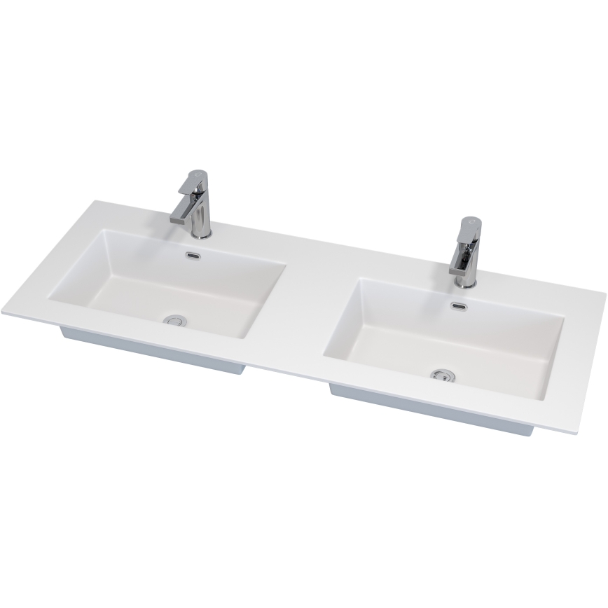 GRIBSKOV 120 cm Bathroom Vanity Unit with Basin, Beige/Oak/White