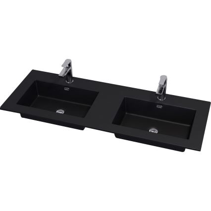 GRIBSKOV 120 cm Bathroom Vanity with Basin, Brown/Oak/Black