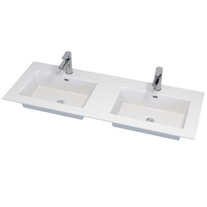 GRIBSKOV 120 cm bathroom vanity with basin, brown/oak/white