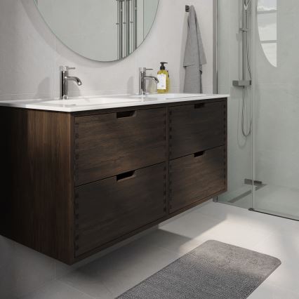 GRIBSKOV 120 cm Under-Sink Bathroom Vanity Unit – Brown/Oak