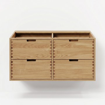 GRIBSKOV 120 cm Under‑Sink Bathroom Cabinet, Beige/Oak