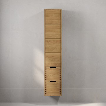 GRIBSKOV 175 cm Bathroom Cabinet, Beige/Oak