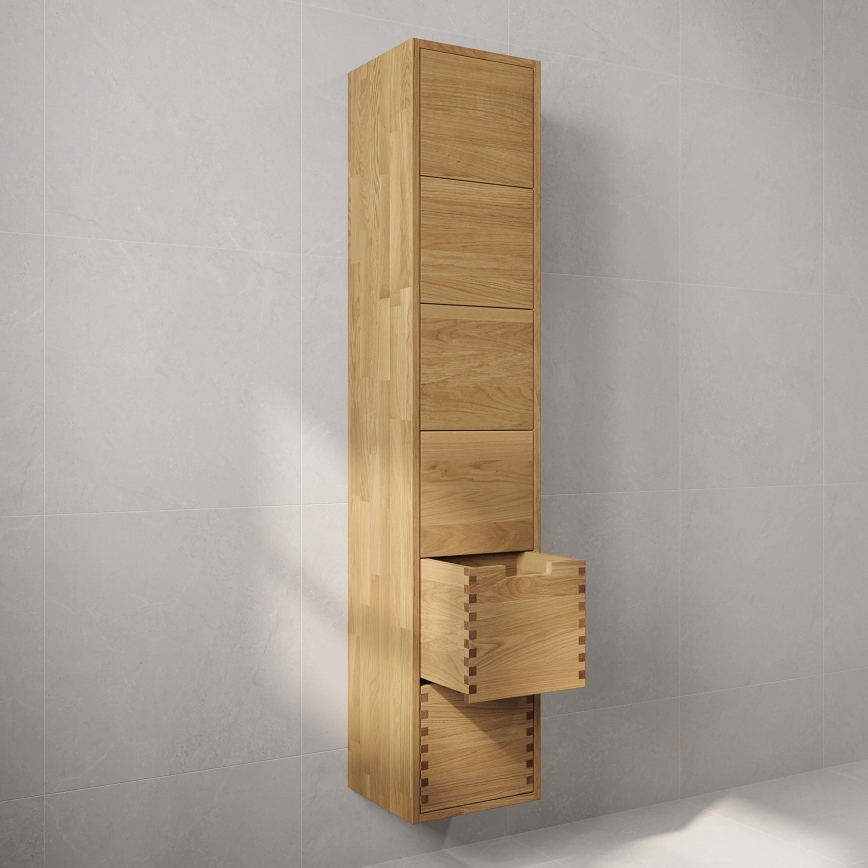 GRIBSKOV 175 cm Bathroom Cabinet, Beige/Oak
