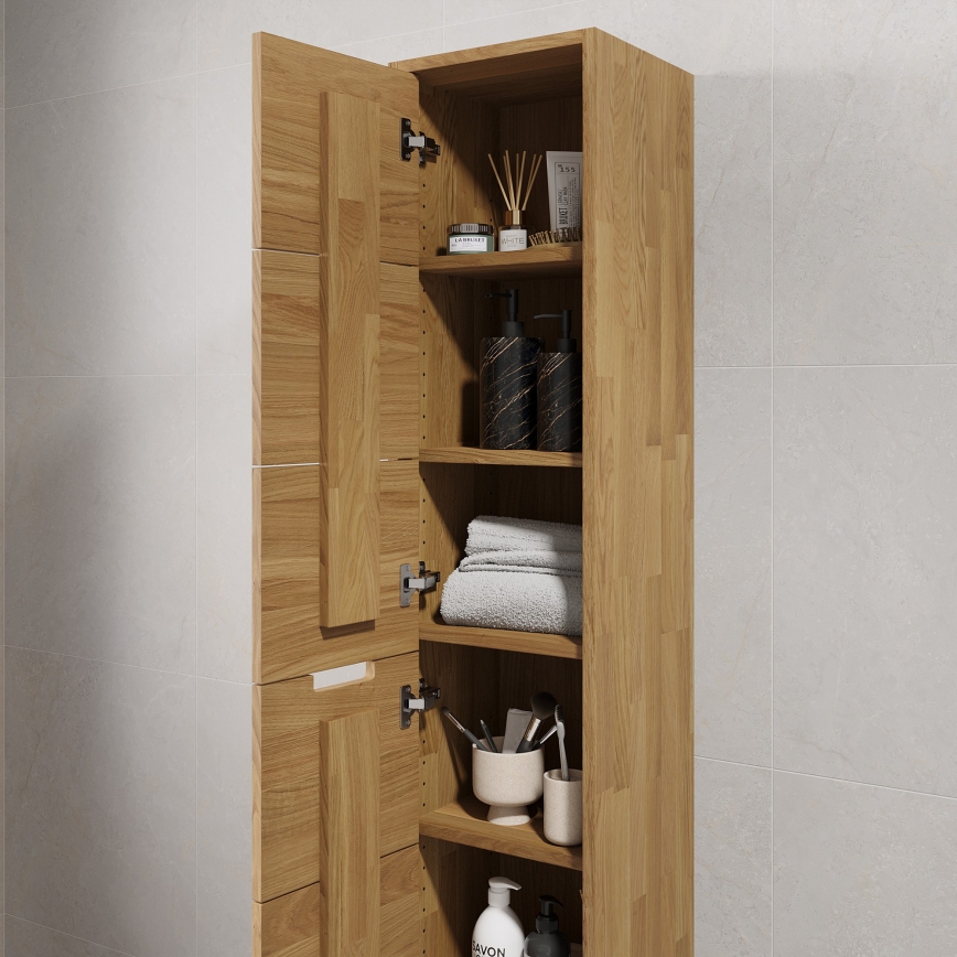 GRIBSKOV 175 cm Bathroom Cabinet, Beige/Oak
