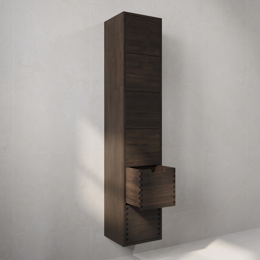 GRIBSKOV 175 cm Bathroom Cabinet – Brown/Oak