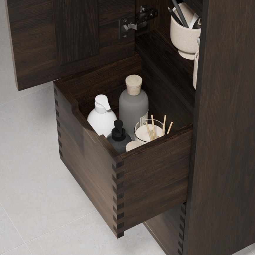 GRIBSKOV 175 cm Bathroom Cabinet – Brown/Oak