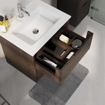 GRIBSKOV 60 cm Under-Sink Bathroom Cabinet, Brown/Oak