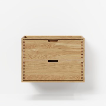 GRIBSKOV 80 cm Under-sink Bathroom Cabinet, Beige/Oak