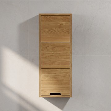 GRIBSKOV 90 cm Wall-Mounted Bathroom Cabinet, Beige/Oak