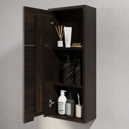 GRIBSKOV 90 cm Wall-Mounted Bathroom Cabinet, Brown/Oak
