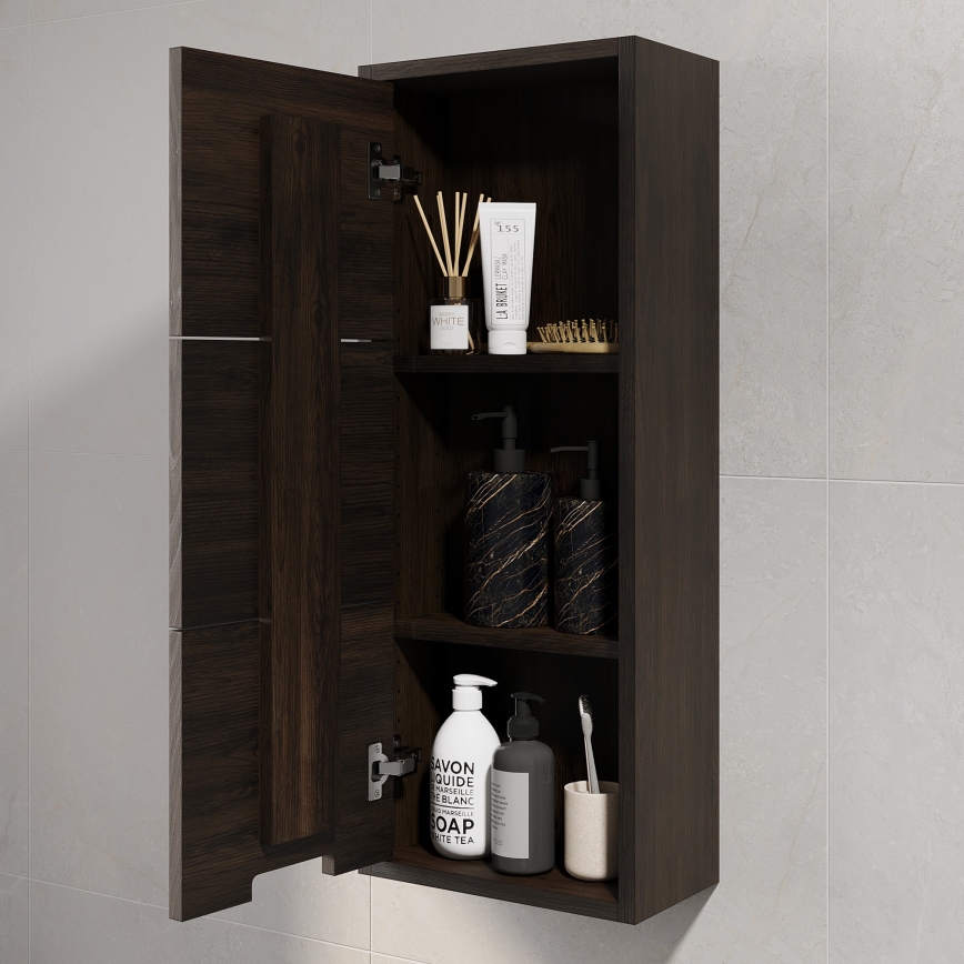 GRIBSKOV 90 cm Wall-Mounted Bathroom Cabinet, Brown/Oak