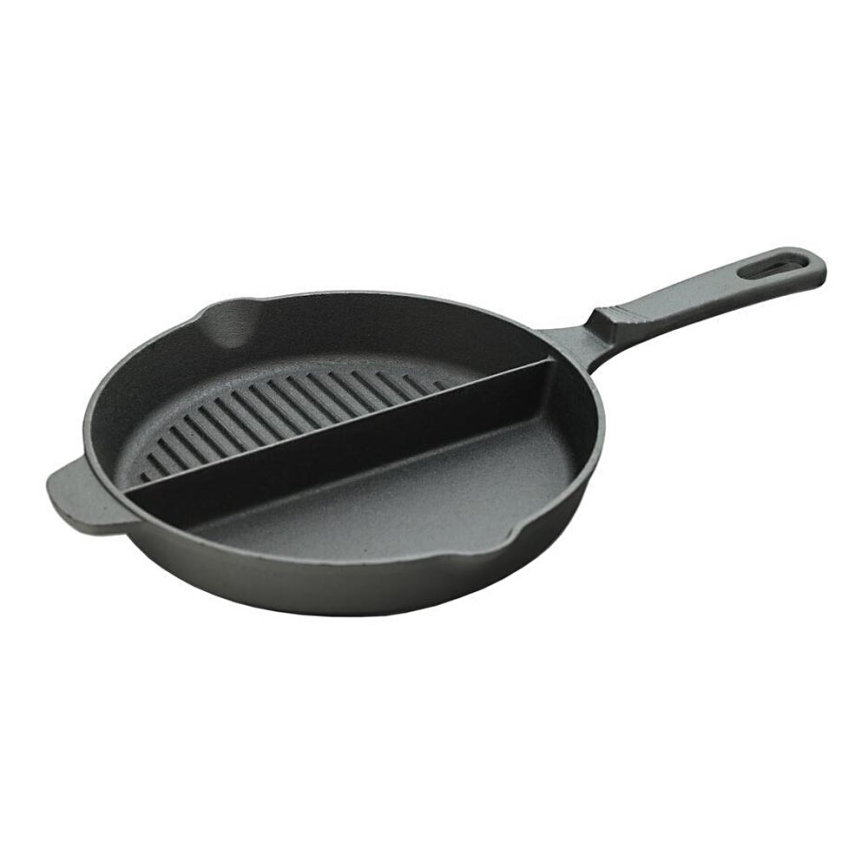 Grill pan with two compartments 25 cm