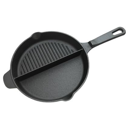 Grill pan with two compartments 25 cm