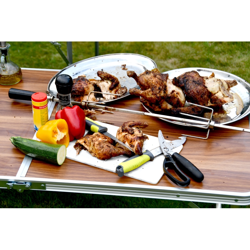 Grilling utensils made of stainless steel with a case 6 pcs