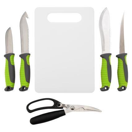 Grilling utensils made of stainless steel with a case 6 pcs