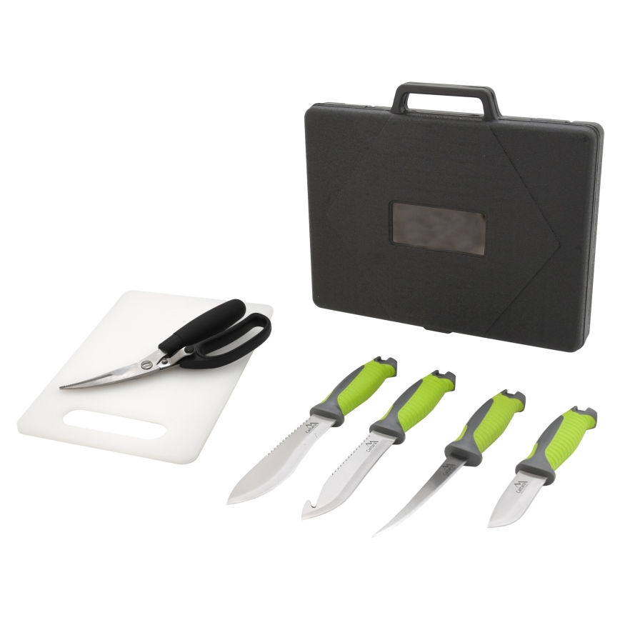 Grilling utensils made of stainless steel with a case 6 pcs