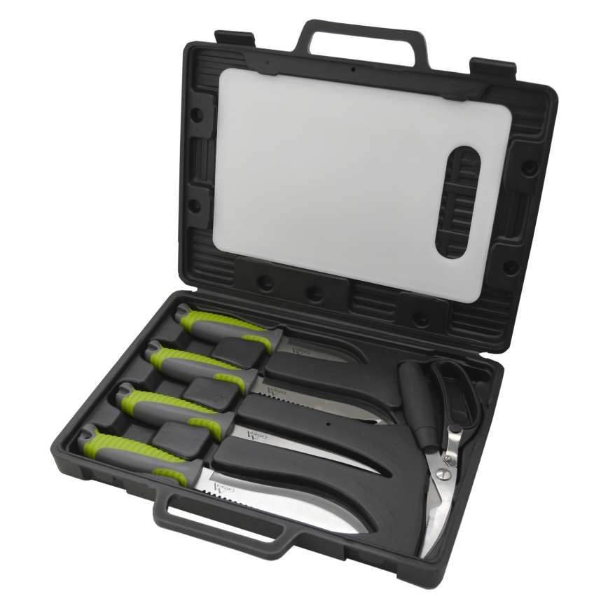 Grilling utensils made of stainless steel with a case 6 pcs