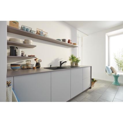 GROHE 1021652430 - CONTEMPORARY Liquid Soap Dispenser 500 ml, stainless steel/black