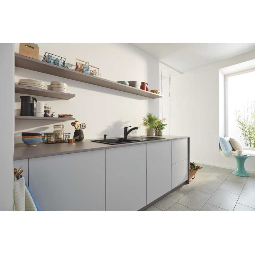 GROHE 1021652430 - CONTEMPORARY Liquid Soap Dispenser 500 ml, stainless steel/black